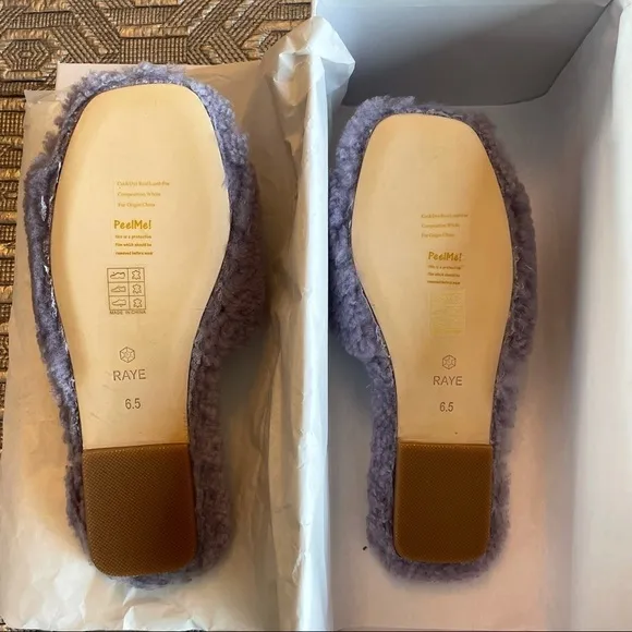 NWT RAYE Shearling Sandal Size 6.5