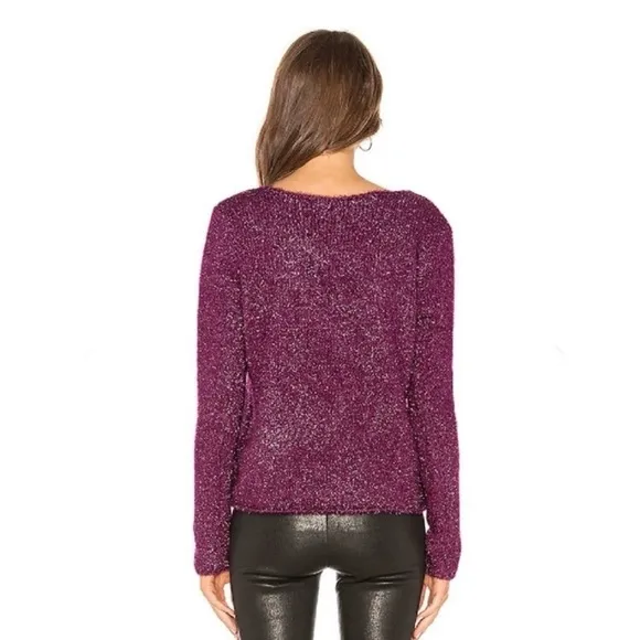 NWT REVOLVE LOVERS &amp; FRIENDS Gerona Sweater Magenta Glitter S