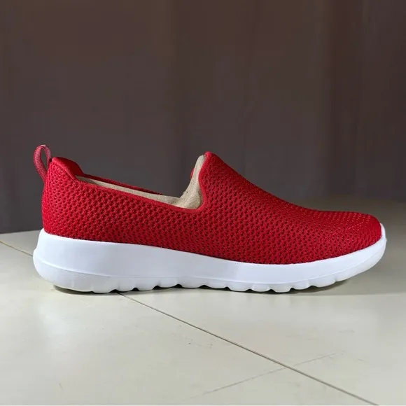 NWT Skechers Red Slip On Sneakers, Women's Size 8, Go Walk Joy Style