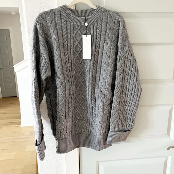 NWT SNDYS Nellie Cable Knit Jumper Sweater Dress Revolve