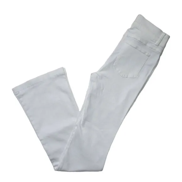 NWT SPANX 20349R Flare in White High Rise Pull-on Stretch Jeans M x 33 ½ $148