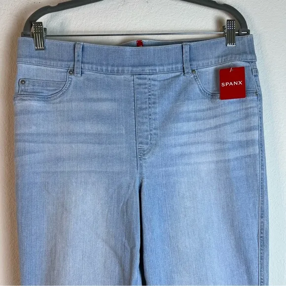 NWT Spanx Pull-on Stretchy Retro Light Wash Flare Leg Jean SZ XL
