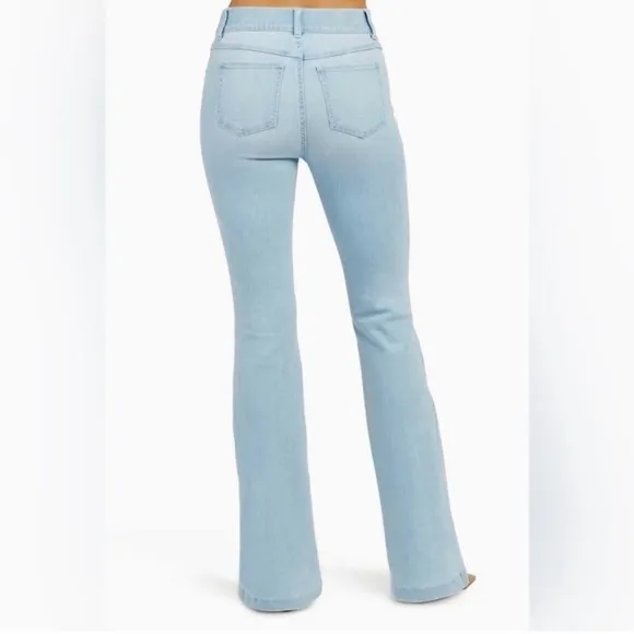 NWT Spanx Pull-on Stretchy Retro Light Wash Flare Leg Jean SZ XL