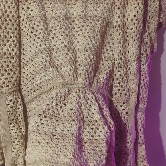 NWT Tommy Hilfiger Beige Knit Crochet Cardigan – Size XL!  0106