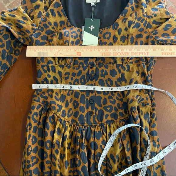 NWT Tuckernuck Leopard Graciela Midi Dress Animal Print Size 6 Career office