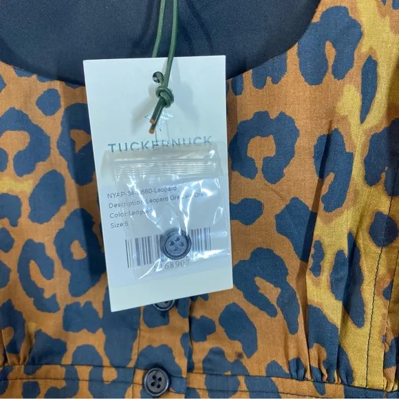NWT Tuckernuck Leopard Graciela Midi Dress Animal Print Size 6 Career office