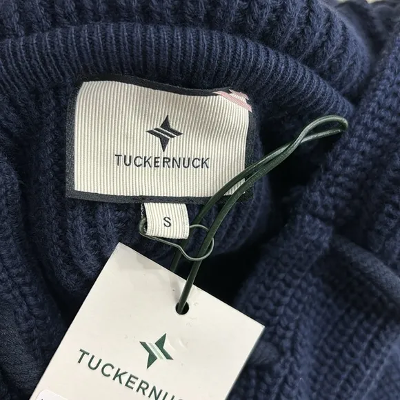 NWT TUCKERNUCK MSRP $198 Navy Knit Declan Pullover Small