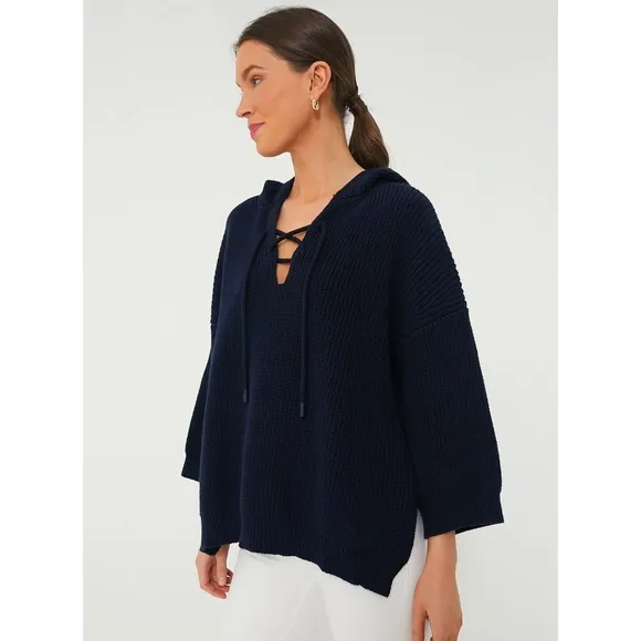 NWT TUCKERNUCK MSRP $198 Navy Knit Declan Pullover Small