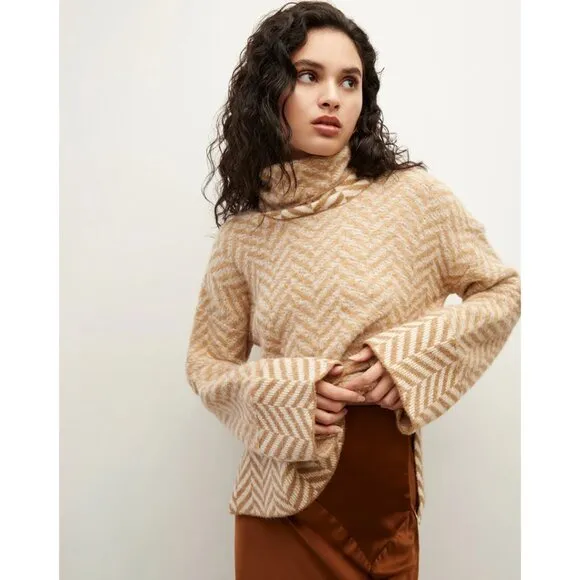 NWT Veronica Beard Bologna Herringbone Knit Sweater Size Medium