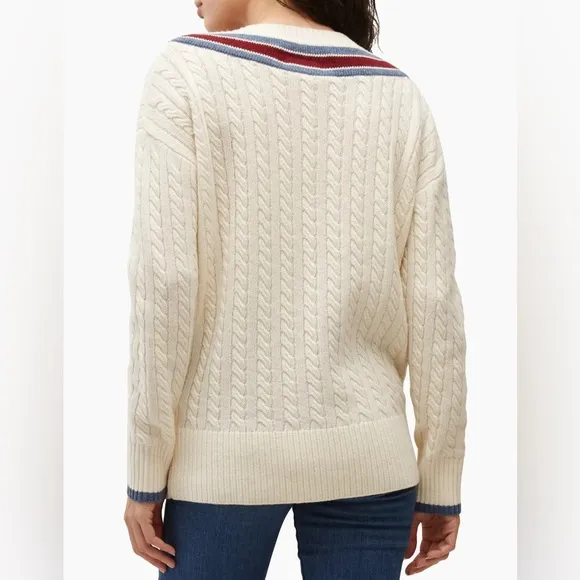 NWT Veronica Beard SIBLEY CABLE-KNIT SWEATER, M