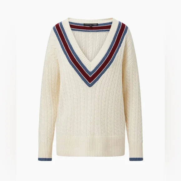 NWT Veronica Beard SIBLEY CABLE-KNIT SWEATER, M