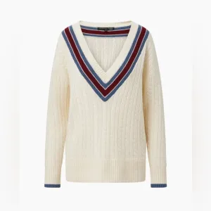 NWT Veronica Beard SIBLEY CABLE-KNIT SWEATER, M
