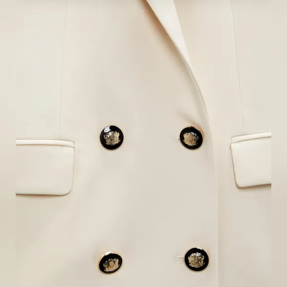 NWT ZARA CLASSIC TAILORED MINIMALIST LUXURY DOUBLE BREASTED JACKET BLAZER