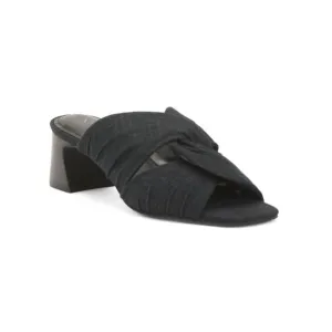 NYDJ Black Wide Width Griselda Heeled Sandals