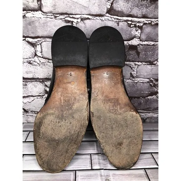 OGGI Black Leather Monk Strap Loafers Dress Shoes Men Sz 9M US/42EU
