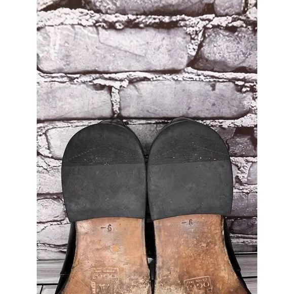OGGI Black Leather Monk Strap Loafers Dress Shoes Men Sz 9M US/42EU