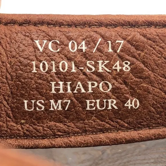 OluKai Hiapo Brown Leather Thong Sandals 7