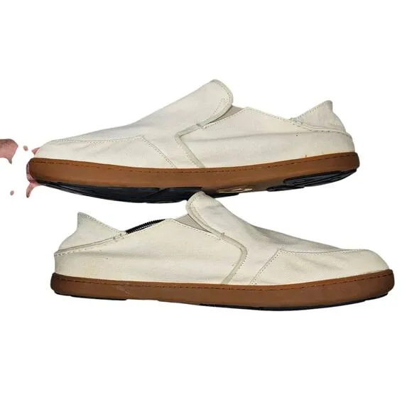 OluKai Men's Nohea Canvas Slip-On Comfort Shoe Size 14