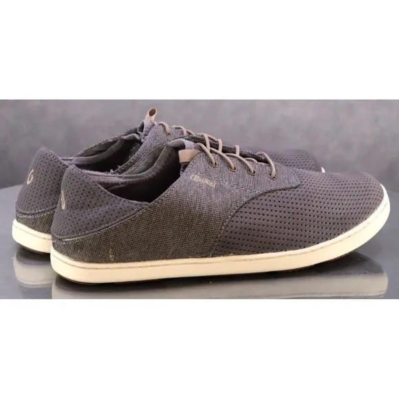 Olukai Nohea Moku $130 Men's Knit Sneakers Shoes Size 8.5 Gray