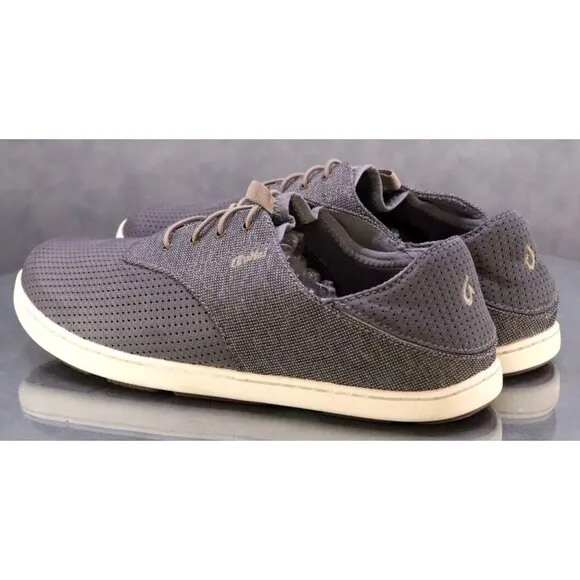 Olukai Nohea Moku $130 Men's Knit Sneakers Shoes Size 8.5 Gray