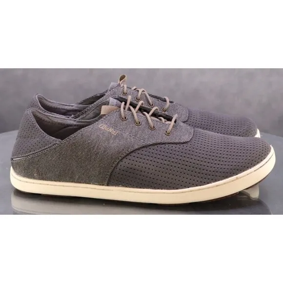 Olukai Nohea Moku $130 Men's Knit Sneakers Shoes Size 8.5 Gray