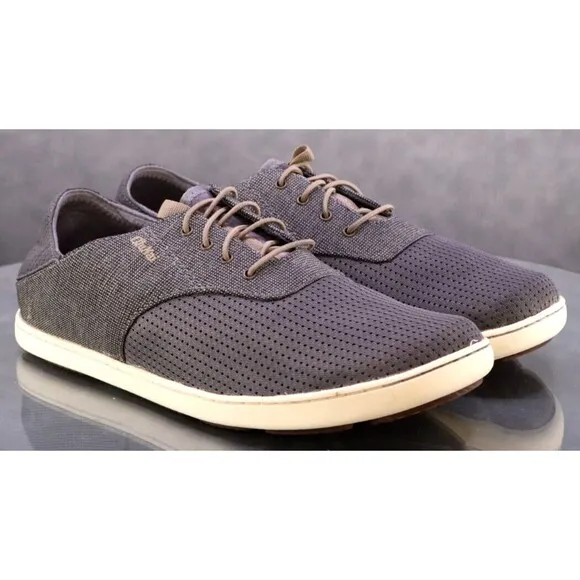 Olukai Nohea Moku $130 Men's Knit Sneakers Shoes Size 8.5 Gray