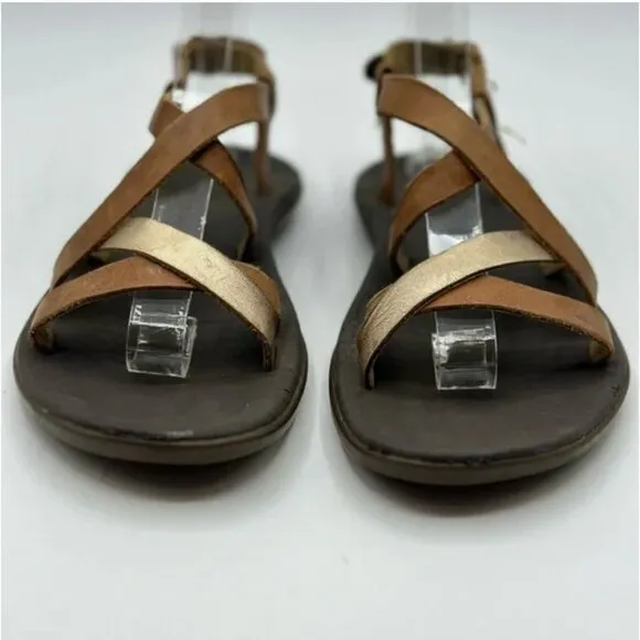 OluKai Upena Girl’s Leather Velcro Slingback Sandals Size Girls 13 (32)