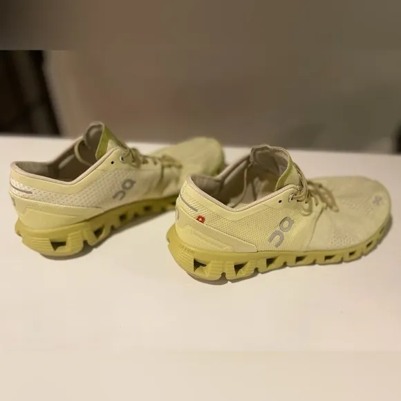 ON Women's Cloud X Sneakers, Glade/Citron, Yellow,  8.5 Medium US