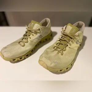 ON Women's Cloud X Sneakers, Glade/Citron, Yellow,  8.5 Medium US