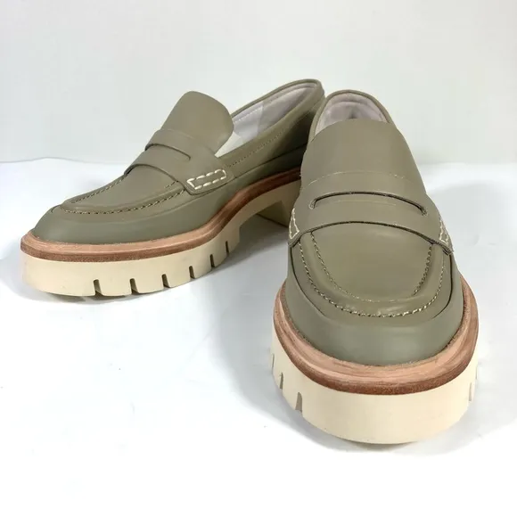 Oncept Seoul Platform Loafers Silver Moss Gray Size 6 7 8 9 NEW MOD. 009 SOL F22