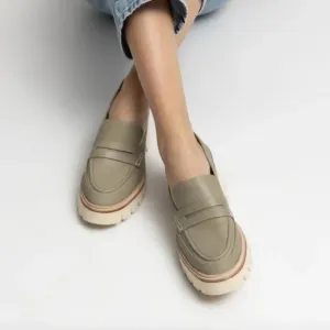 Oncept Seoul Platform Loafers Silver Moss Gray Size 6 7 8 9 NEW MOD. 009 SOL F22