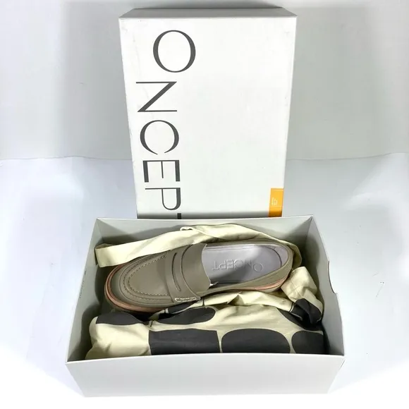 Oncept Seoul Platform Loafers Silver Moss Gray Size 6 7 8 9 NEW MOD. 009 SOL F22