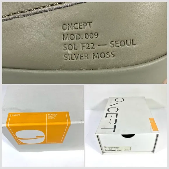 Oncept Seoul Platform Loafers Silver Moss Gray Size 6 7 8 9 NEW MOD. 009 SOL F22