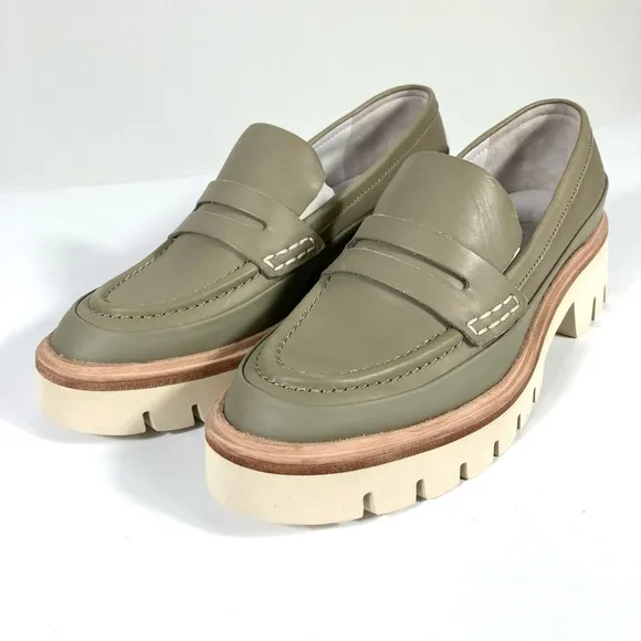 Oncept Seoul Platform Loafers Silver Moss Gray Size 6 7 8 9 NEW MOD. 009 SOL F22