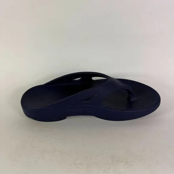 Oofos Original Thong Women's 10 Navy Rubber Open Toe Slip-On Flip Flop Sandals