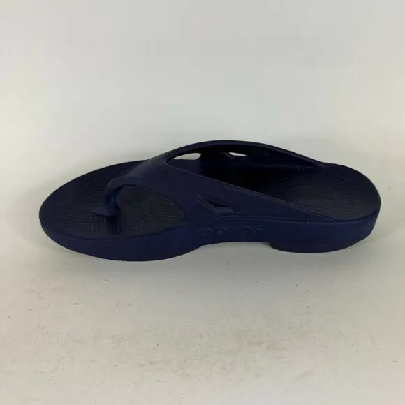 Oofos Original Thong Women's 10 Navy Rubber Open Toe Slip-On Flip Flop Sandals