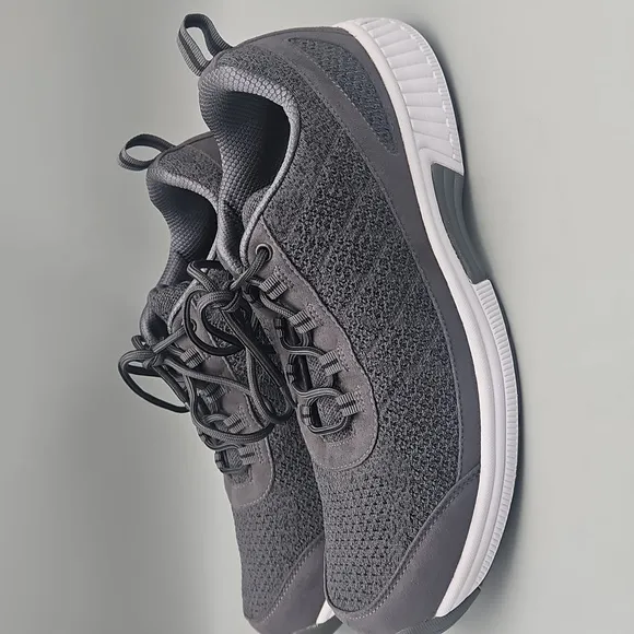 Orthofeet Lava Stretch Knit Grey Orthopedic Comfort Sneakers 12 MEDIUM
