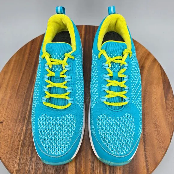 Orthofeet Shoes Womens 9 Wide Blue Green Knit Athletic Walking Orthotic Sneakers