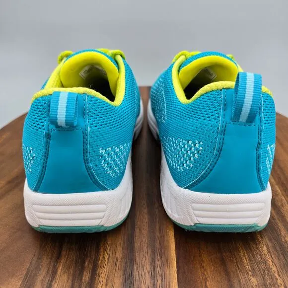 Orthofeet Shoes Womens 9 Wide Blue Green Knit Athletic Walking Orthotic Sneakers