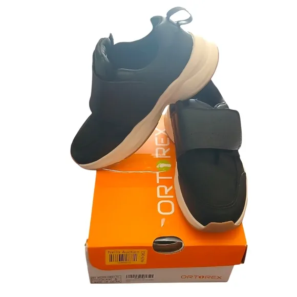 ORTOREX Womens Black Orthopedic Diabetic Walking Edema-Size 11