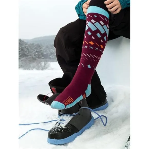 OutdoorMaster Ski Socks, 2-Pair Pack Skiing and Snowboarding Socks