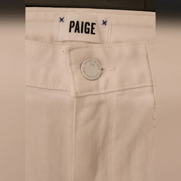 PAIGE Women's Hoxton High-Rise Skinny  Crop Jean In White Size 27