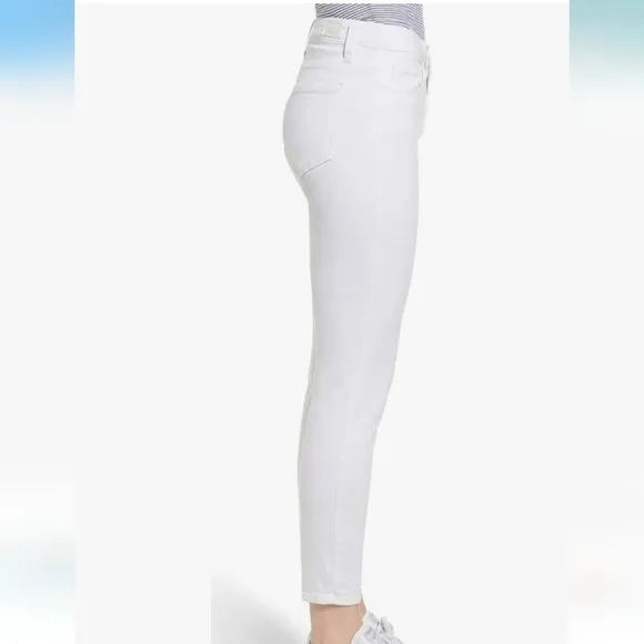 PAIGE Women's Hoxton High-Rise Skinny  Crop Jean In White Size 27