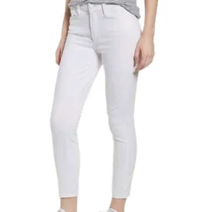 PAIGE Women's Hoxton High-Rise Skinny  Crop Jean In White Size 27