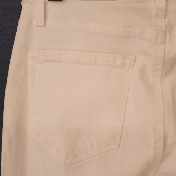 PAIGE Women's Hoxton High-Rise Skinny  Crop Jean In White Size 27