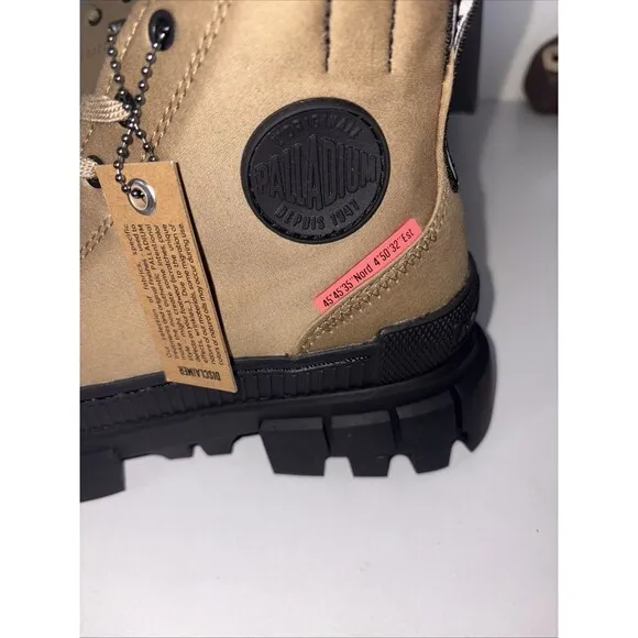 PALLADIUM Revolt Hi Tx, in Olive. NEW IN BOX! Women Size 7/EU 38 🌱 Vegan