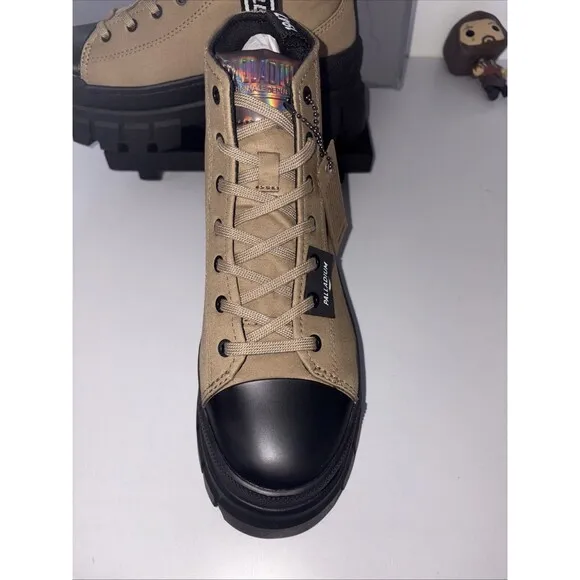 PALLADIUM Revolt Hi Tx, in Olive. NEW IN BOX! Women Size 7/EU 38 🌱 Vegan