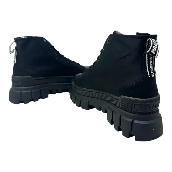 Palladium Women’s Revolt Hi TX Round Toe Hiking Boots 97242-010-M Black Size 8