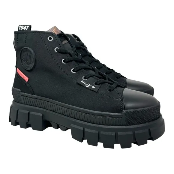 Palladium Women’s Revolt Hi TX Round Toe Hiking Boots 97242-010-M Black Size 8