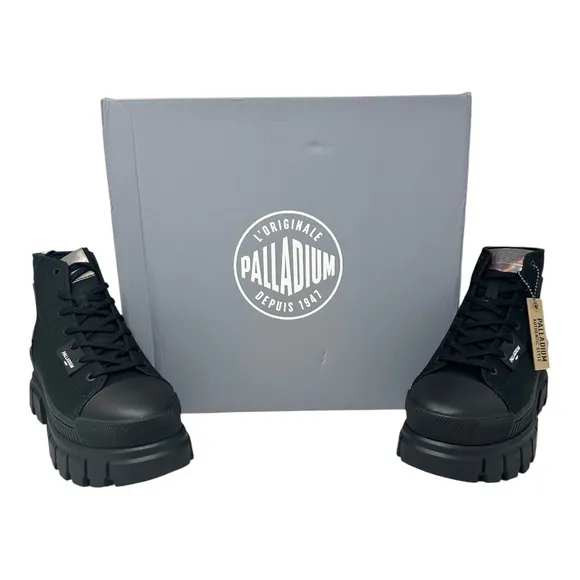 Palladium Women’s Revolt Hi TX Round Toe Hiking Boots 97242-010-M Black Size 8